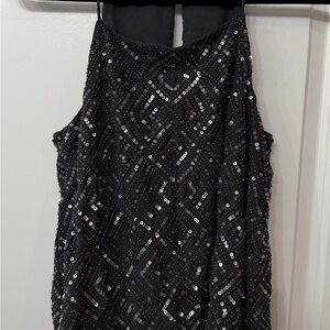 Mango Black Sequin Top